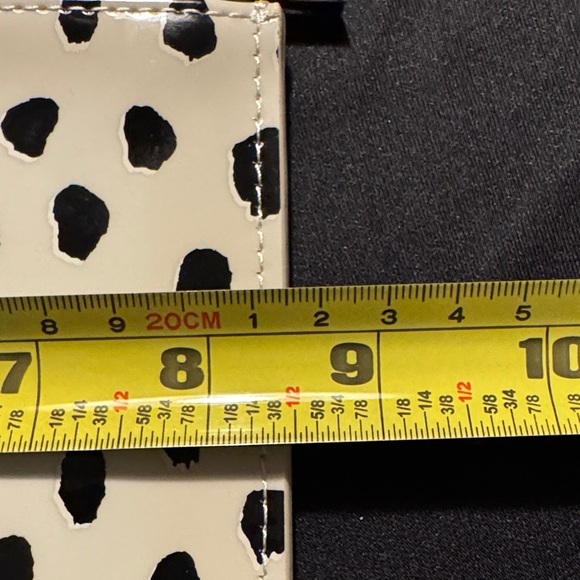 Kate Spade Polka Dot Black and Cream Dalmatian Print Pouch - Picture 4 of 5